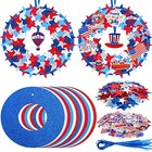 324 Pcs 4th Of July Wreath Decorations Flag Usa Star Patriotic Vacation Style