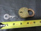Vintage Corbin Brass Padlock Antique W  Key Luggage Tool Box Suitcase Lock