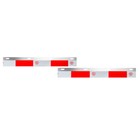 Pair 24 x3  Aluminum Mud Flap Hanger Top Plates Reflector For Semi Truck Trailer