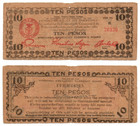 1943 Philippine Province Of Mindanao 10 Pesos Ww2 Emergency S488abcdex2 Signed
