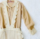 Antique 1920s Scalloped Apron Flapper Dress Art Deco  Size S m  Good Condition 