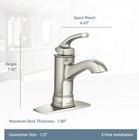 Moen Ws84414msrn Hensley Single Handle High Arc Bathroom Faucet - Brushed Nickel