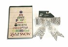 12 Christmas Cards   Envelopes  new Boxed   Plus Bonus Silver Bow Ornament