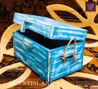 Treasure Chest Wooden Rustic Trunk Large Storage Box Genuinely Handmade