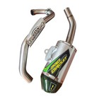 Exhaust Muffler Pipe Full System Carbon Green Fit For Kawasaki Klx110 Klx110l