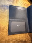 Tumi Black Passport Case Leather And Nylon