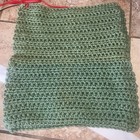Handmade Set Of 2 Crochet Cotton Dish wash Cloths 10   x9 5   - Green