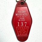 1960s Holiday Motor Hotel Motel Room 137 Fob   Key Yakima Wa Roadside Motel