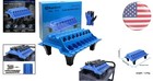 Stylish Blue Engine Cylinder Head Organizer - Enhance Your Workspace Efficiency