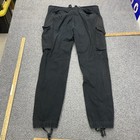 Ralph Lauren Rlx Cargo Pants Black Ankle Drawstring Ripstop