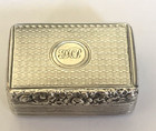 English Silver Engine Turned Vinaigrette London 1817