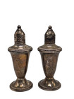Duchin Creations Sterling Silver Salt   Pepper Shakers Glass Weighted 212 Grams