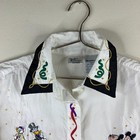 Vintage Disney Store Embroidered Mickey Mouse Minnie Donald Daisy Cowboy Shirt L
