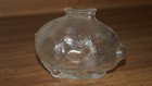 Vintage Clear Textured Glass Piggy Pig Bank
