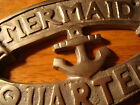 Brass Mermaid Quarters Nautical Sailboat Anchor Sign Sailing Boat Home Decor New