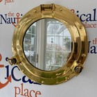 Brass Porthole Mirror Polished Finish 12 inch Nautical Wall Mirror Porthole Gift