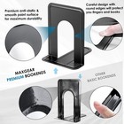Premium Matte Painted Book Ends  Heavy Duty     Sturdy Bookends For Shelves  Offic