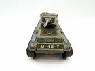 Vintage Japanese Tin Litho M-48-t Army Tank Battery Operated Works