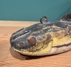 Carved Wood Fish Decoy Ice Fishing Spearing Decoy Catfish - Vintage  Painted