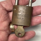Vintage American Hardened Brass  Padlock With 1 Key