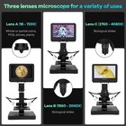 Andonstar Ad246s-p Hdmi Digital Microscope With 7   Screen  4000x 3 Lens 2160   
