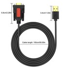 Usb To Rs232 Db9 Serial Adapter Cable Usb A Male To D-sub 9-pin Female Conver   