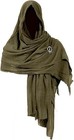 Medieval Cloak With Hood Men Shawl Cowl Hood Scarf Renaissance Viking Costume   