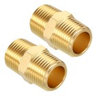 Pack Of 3 8  Npt Male To 3 8  Npt Male Solid Brass Hex 3 8  Mnpt To 3 8  Mnpt 2