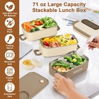 Triple-layer Bento Adult All-in-design   2 1l Stainless Steel Lunch Container   