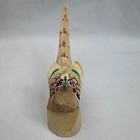 Vintage Mcm Japanese Ittobori Kiji Pheasant Wood Carving Mingei Bird 6 
