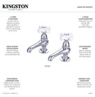 Kingston Brass Cc30lt Vintage Deck Mount Bathroom Faucet Polished Chrome   