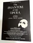 Phantom Of The Opera 1992 Souvenir Program 2nd National Tour W  Cast Insert