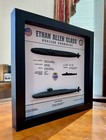 Ethan Allen Class  Submarine Shadow Display Box  9  X 9   Black