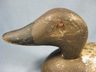 Signed Vintage 1940 Carved Redhead Drake Wood Duck Decoy Glass Eyes 15  Long