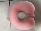 Pink Plush Animal Face Memory Foam U-shaped Travel Neck Pillow