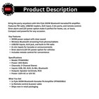 Pyle Pfa600bu 2-channel Pa Bluetooth Karaoke Amplifier W  Fm  Usb sd  Mic  Remot