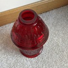 Viking Vintage Ruby Red Amberina Uv Reactive Glass Paul Revere Fairy Lamp 