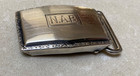 Vintage  Sterling Silver Belt Buckle Engraved Edging And Initials N a b 