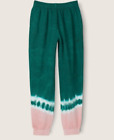Victoria s Secret Pink Sweatpants Campus Jogger Sweats Lounge Green Pink Large