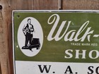 Vintage Walk Over Shoes Albion  Illinois Porcelain Sign Size 12  X 6 