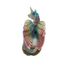 Vintage 1990s Resin Unicorn Figurine Rainbow Pearlized Y2k