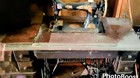 Vintage Antique Singer Sewing Machine In Wood Cabinet Late 1800 s -early 1900s