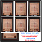 Mc-nice  Marine Corps Armed Forces Code Of Conduct Personalized
