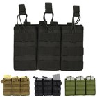 Tactical Molle Triple Magazine Pouch Nylon Open Top 5 56  223 Rifle Mag Holder