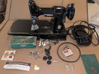 Vintage 1952 Singer Model 221-1 Featherweight Portable Sewing Machine With Case