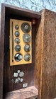 Vintage Apothecary Balance Scale Set W  Gram Weights Wood Box Brass Lab Decor