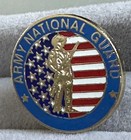 Usa Army National Guard Hat Lapel Pin Badge  75  Inch -- New  