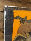 Vintage Halloween Owl Bats Full Moon Crepe Paper Apron 1920s Authentic Antique