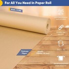 Vanhench Brown Wrapping Paper Roll  Craft Kraft Packing Paper 17 5 x 1200  100  