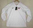 Nike Dri-fit Virginia Tech Hokies On Field Apparel 1 4 Zip Pullover White Men Xl